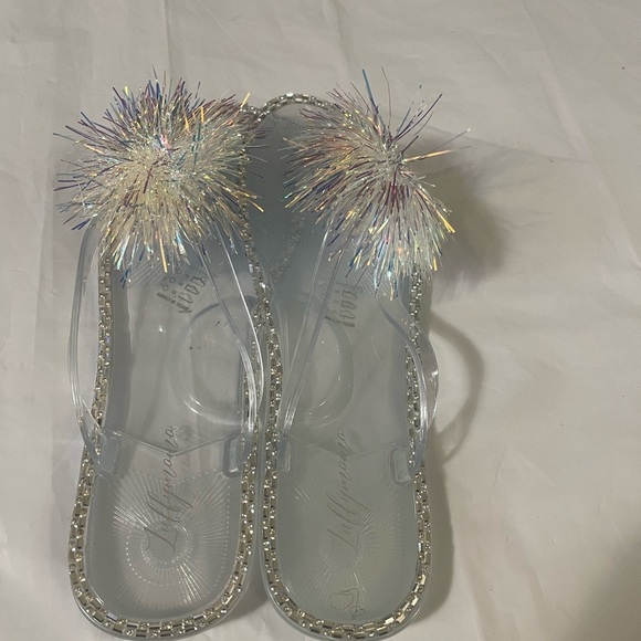 Luffymomo women’s flip flop sandals transparent size 9 - Picture 3 of 8
